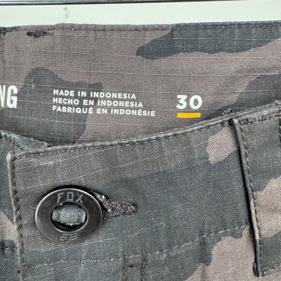 FOX Racing SLAMBOZO Cargo Shorts 2.0  Men Sz 30 Ripstop Black Camo 9” - Picture 3 of 16